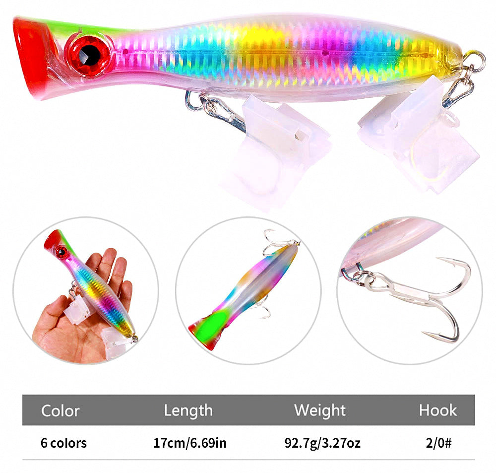 Floating Popper Lure, 17 cm (6.7 in) 83 g (2.9 oz) – product photo