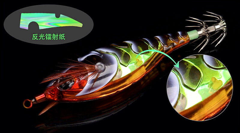 Floating Wood Shrimp Squid Jig, 75–100 mm (3–3.9 in) – product photo