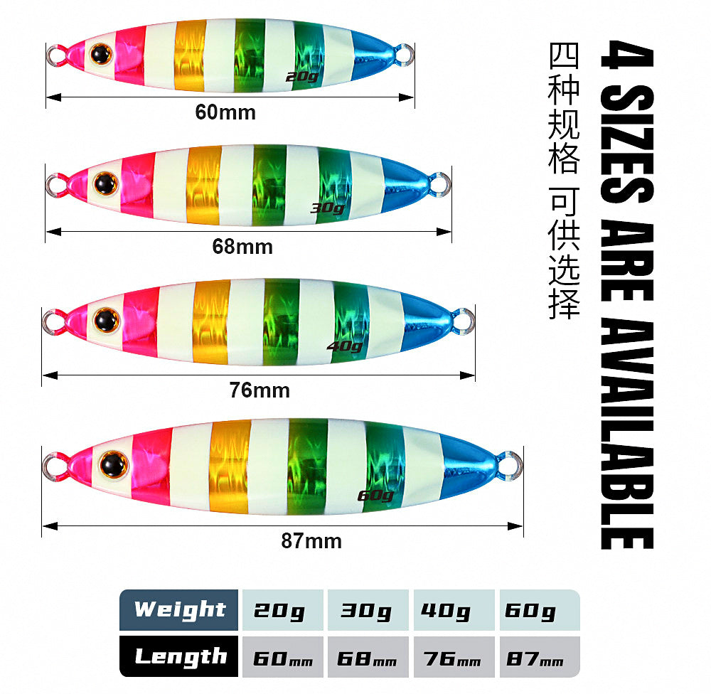 Slow Pitch Metal Jig, 20–60 g (0.7–2.1 oz) – product photo