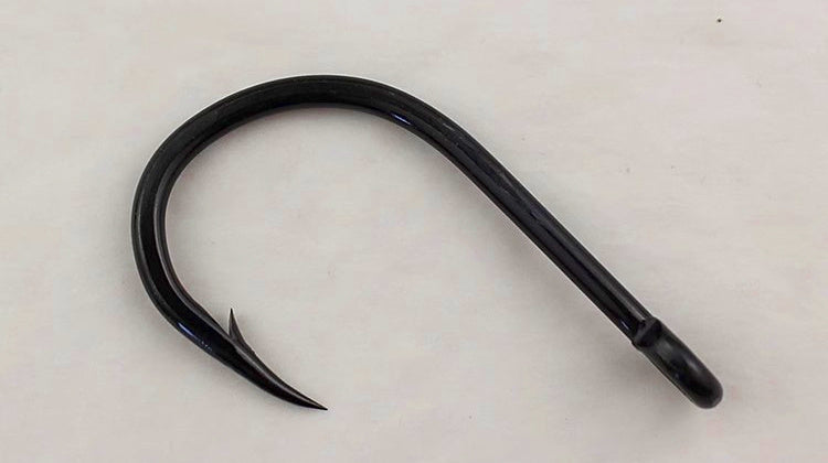 4X Heavy Black Tube-Eye Saltwater Hooks, Sizes 16–28 – product photo