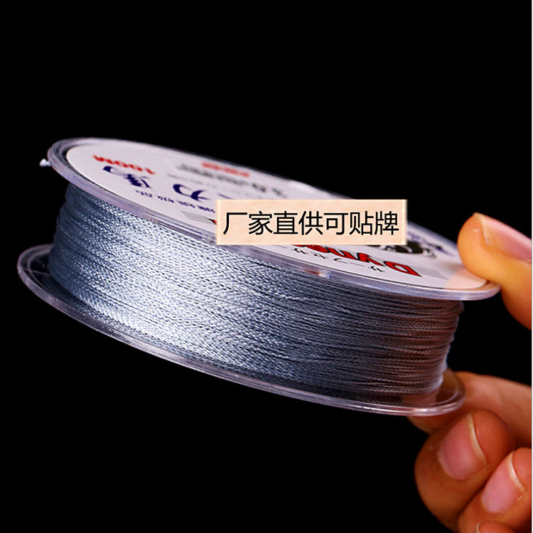 4-Strand PE Braided Fishing Line, Gray, 100 m (109 yd) – product photo