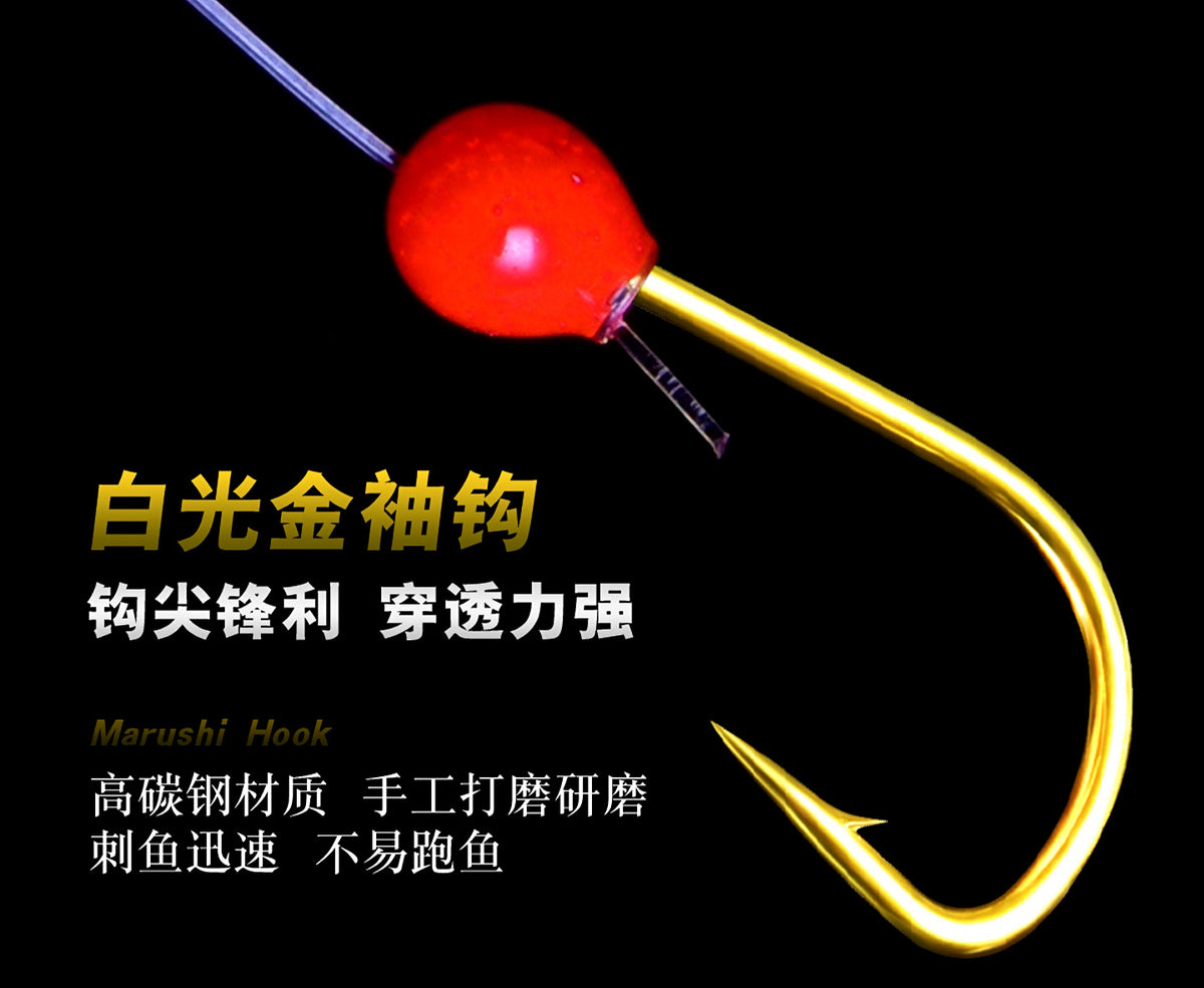 Red Dot Seven-Star String Hook Rig, Barbed, Hand-Tied – product photo