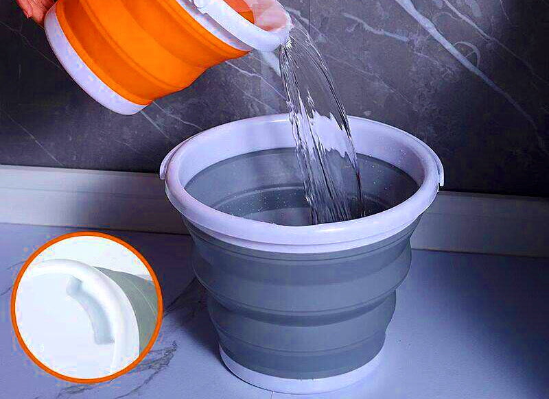 Collapsible Fishing Bucket, 3 L / 5 L / 10 L with Hook – product photo