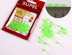 Glow Rubber Stopper Beads, Green, 50 pcs – product photo