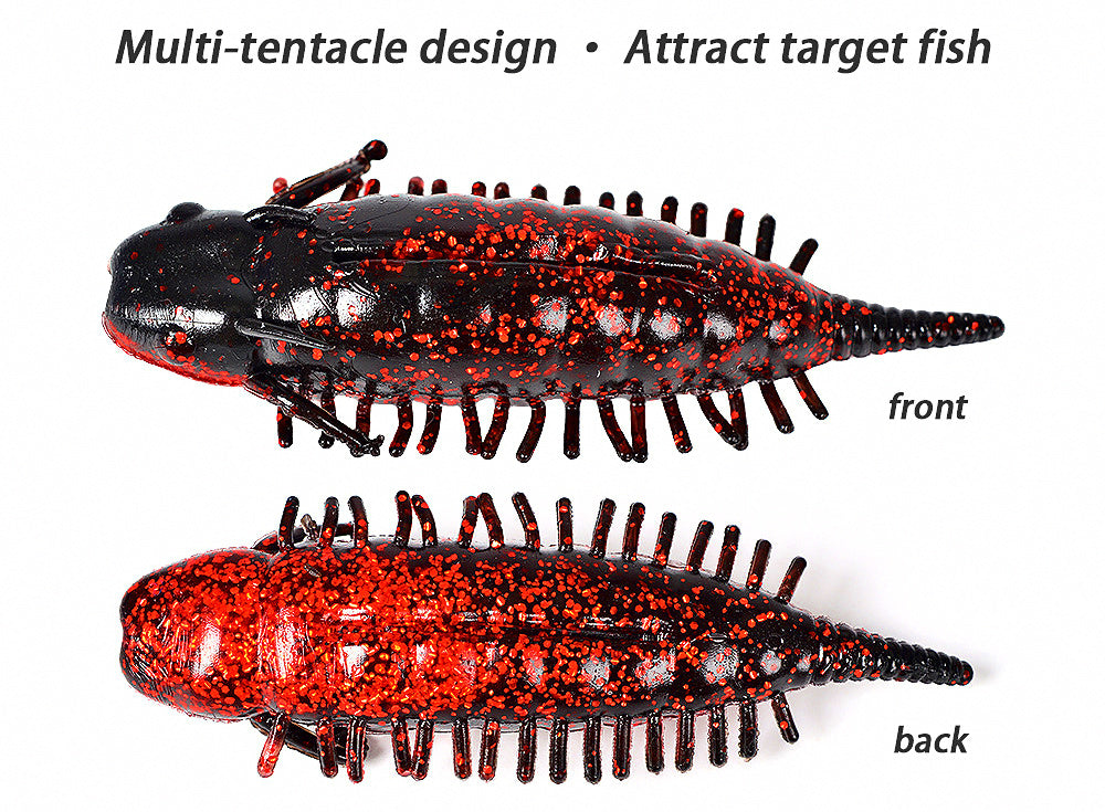 Caterpillar Soft Bait Set, 9 cm 15 g (0.5 oz), 5 Pack + Hooks – product photo