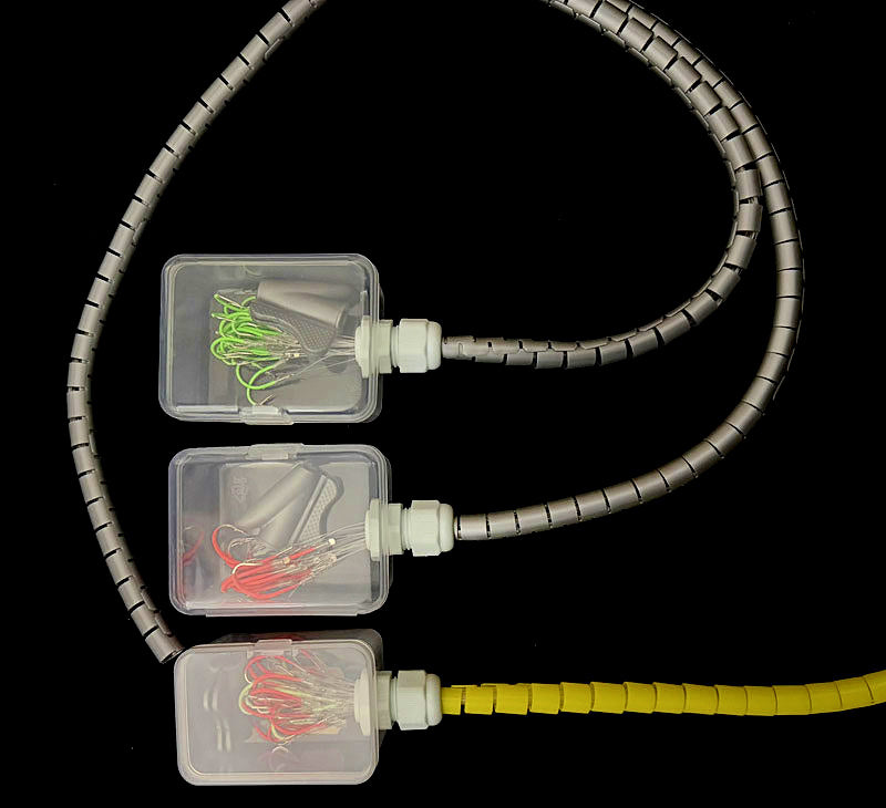 Pre-Tied Glow Hooks on Line, Barbed, Boxed Set – product photo