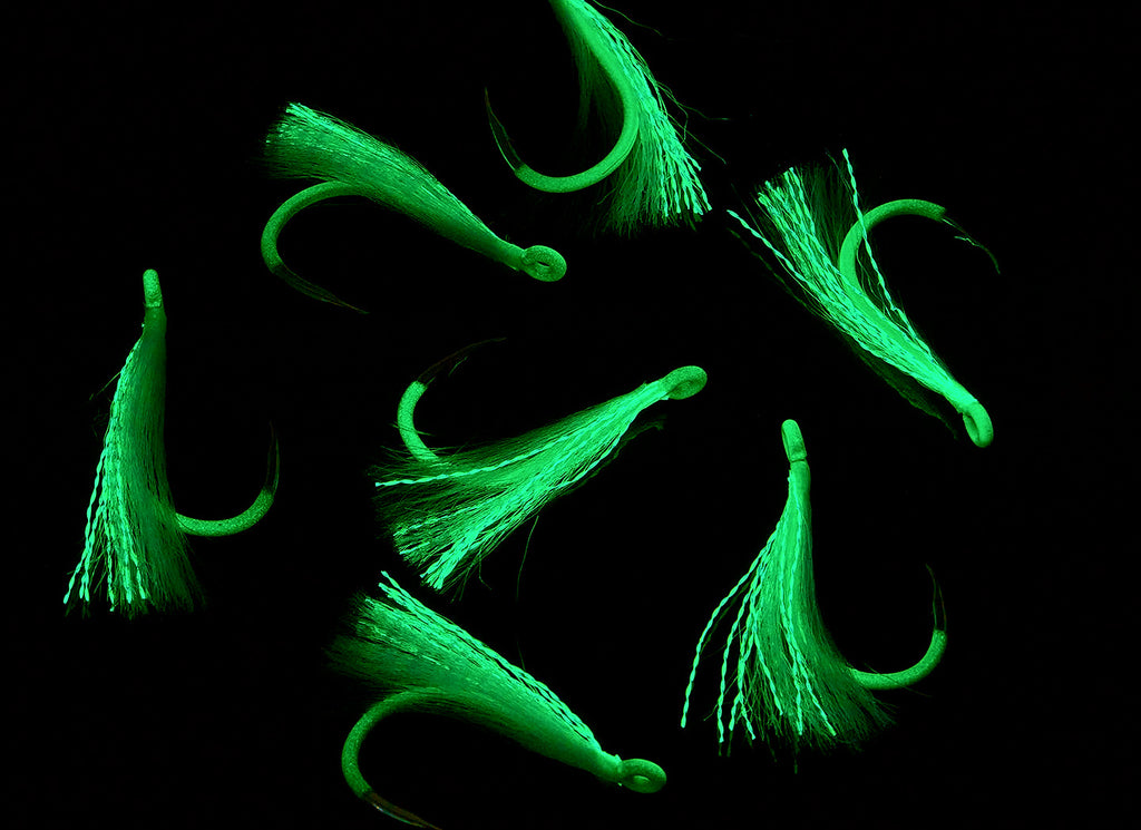 UV Glow Thread Single Hooks, Sizes 6–12, Saltwater – product photo