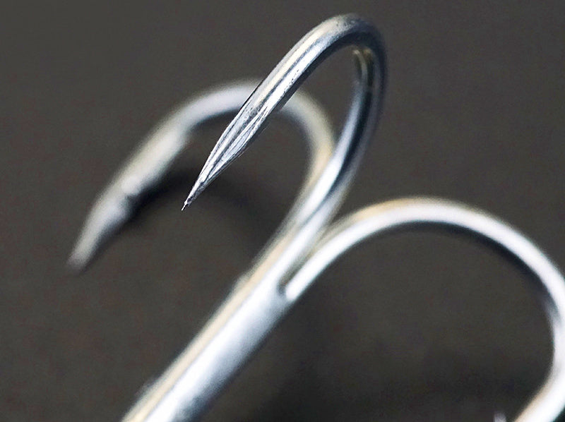 Tin-Plated Treble Hooks, High Carbon Steel, 10-Pack – product photo