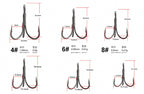 Titanium-Coated Treble Hooks, Sizes #1–#14, 20 or 50 Pack – product photo