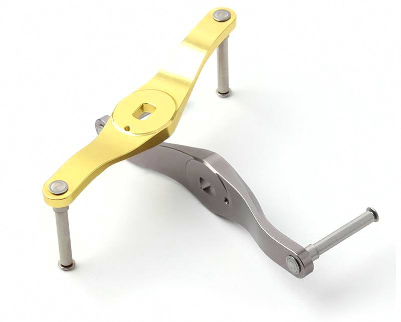 Aluminum Baitcasting Reel Handle Arm, Double Plate, 8*5 Hole – product photo
