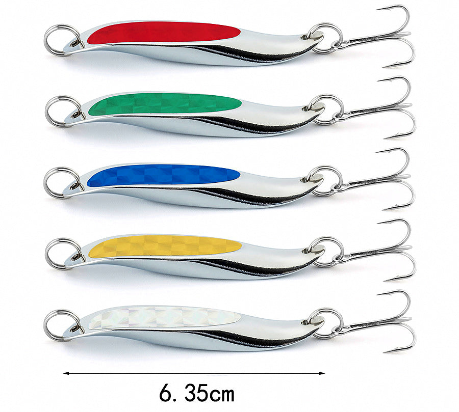 Casting Spoon Lure with Treble Hook, 21 g (0.74 oz), 5-Pack – product photo
