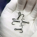 Black Nickel Treble Hooks with Barbs, Sizes 4–10, 10 Pack – product photo