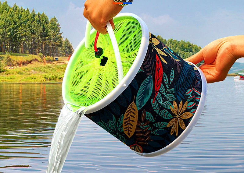 Collapsible Fishing Bucket with Rope, 2–17 L (0.5–4.5 gal) – product photo