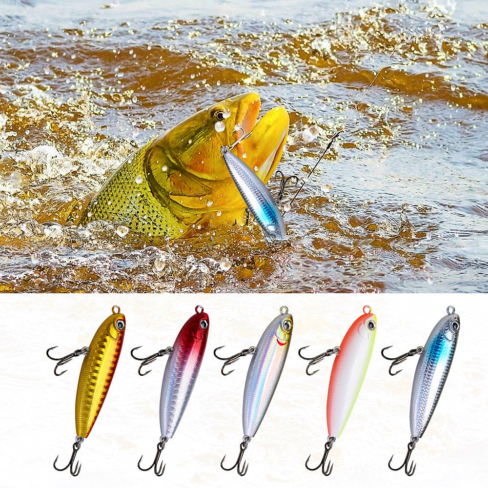 Micro Floating Pencil Lure, Long Cast, 3 Treble Hooks – product photo