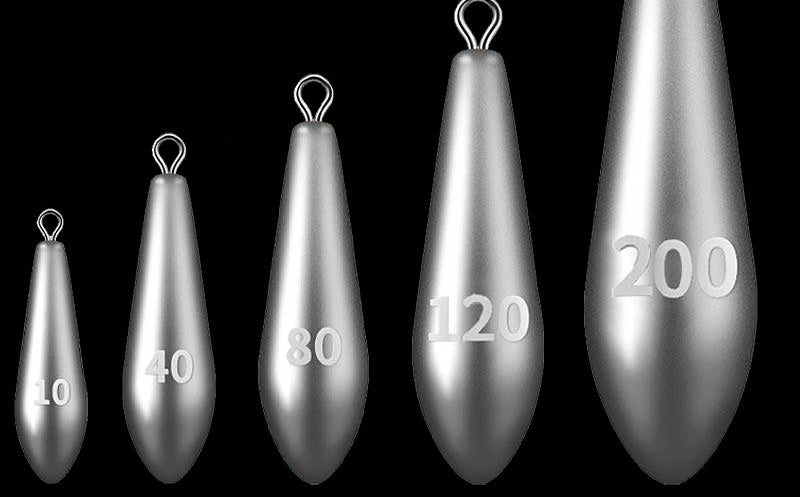 Teardrop Casting Sinker with Eye, 0.35–7 oz (10–200 g) – product photo