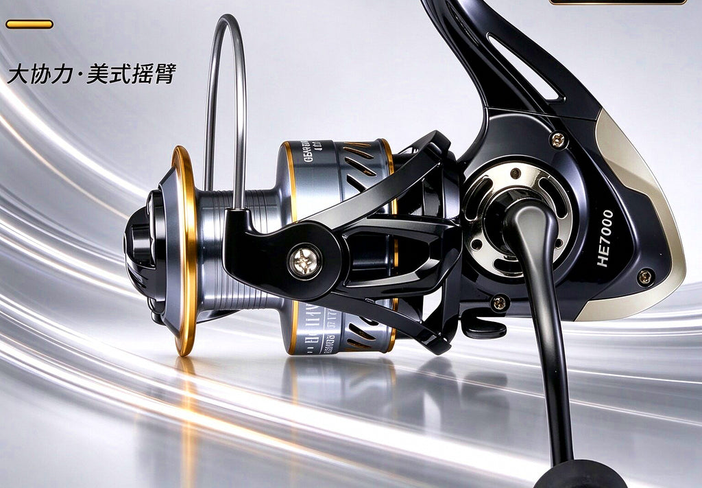 Metal Spinning Reel, 5.2:1 Gear Ratio, 1000–7000 Size – product photo