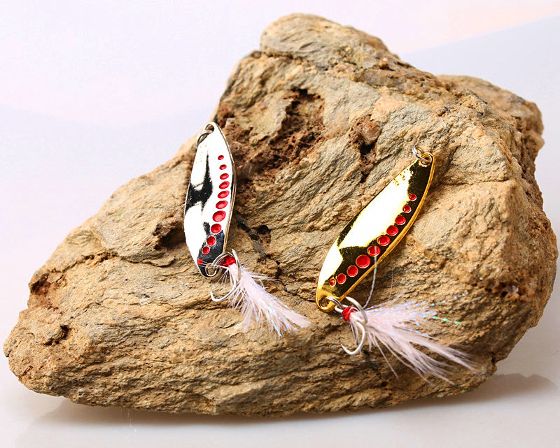 Metal Casting Spoon Lure, Feather Treble, 2.5–25 g (0.09–0.88 oz) – product photo