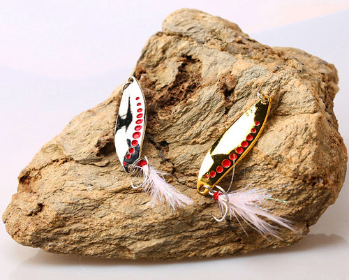 Metal Casting Spoon Lure, Feather Treble, 2.5–25 g (0.09–0.88 oz) – product photo