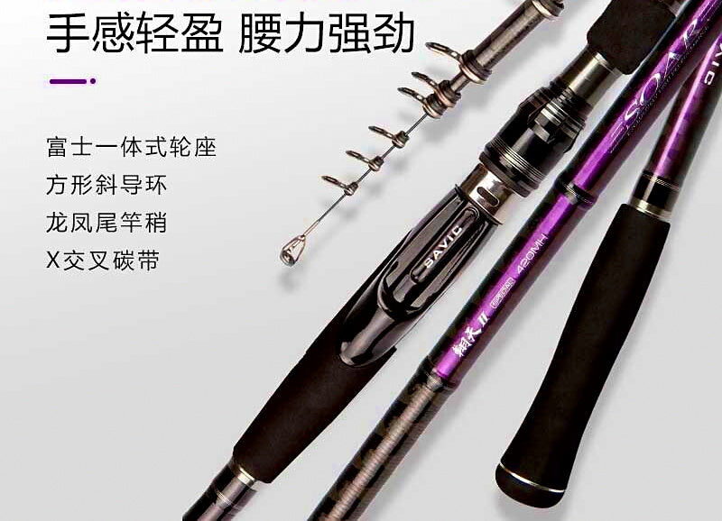 Carbon Iso Boat Rod, 4-Section, 3.6–4.2 m (11.8–13.8 ft) – product photo