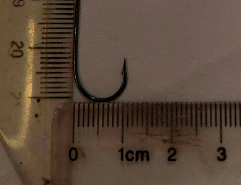 90° Jig Hooks, Long Straight Angle, Barbed, Sizes 8–8/0 – product photo
