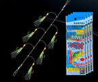 Shrimp Skin Multi-Hook Bait Rig, Bright Color, Sizes 6–16 – product photo
