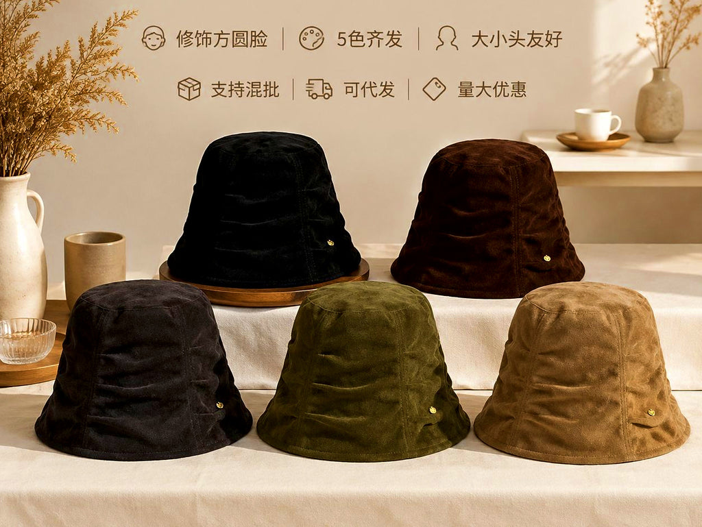 Women's Bucket Hat, Adjustable Foldable, Short Brim – product photo