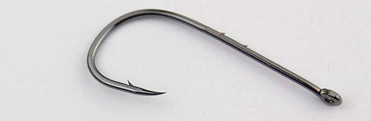 Long Shank Offset Live Bait Hooks, Barbed, Bulk Pack – product photo