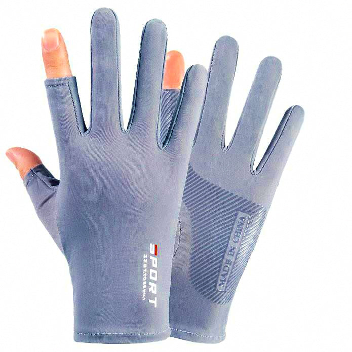 Sun Protection Fishing Gloves, 2-Finger Cut & Full Finger