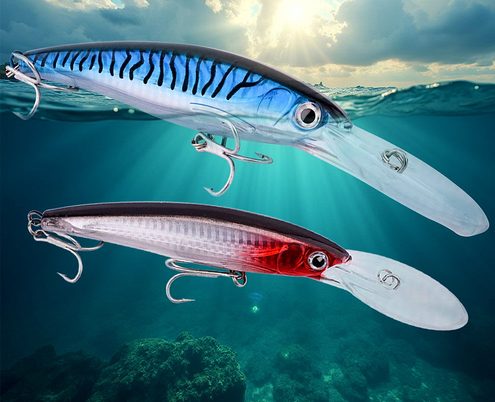 Long Lip Minnow Hard Bait, 31–74 g (1.1–2.6 oz) – product photo