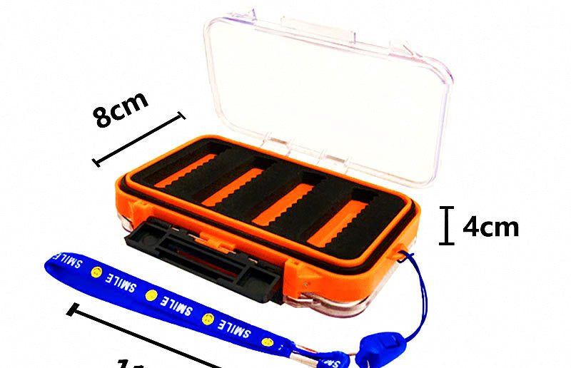 Double-Sided Clear Tackle Box for Flies and Lures, 2 Sizes – product photo