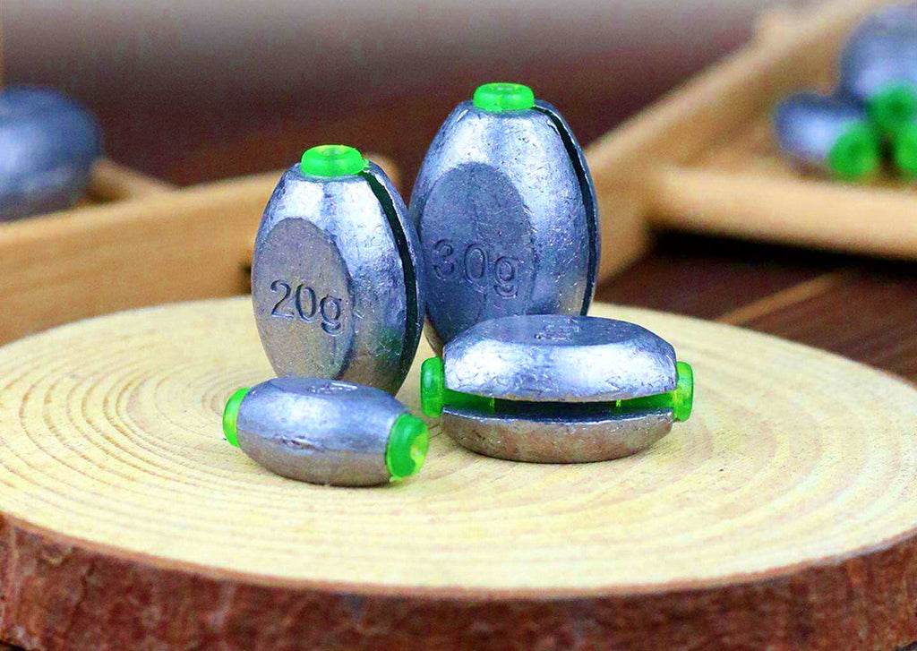 Flat Olive Sliding Sinker, 5-Pack, 0.11–1.76 oz (3–50 g) – product photo