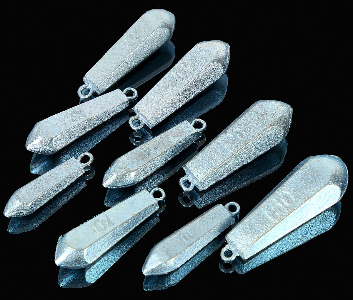 Hexagonal Galvanized Iron Sinker, 30–150 g (1–5.3 oz) – product photo