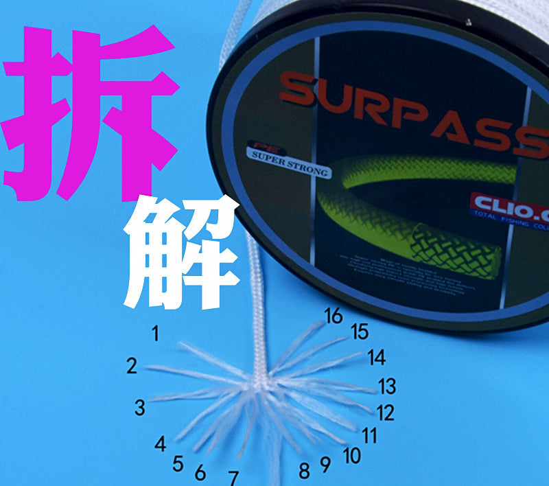 16-Strand PE Braided Fishing Line, Saltwater, 100–500 m – product photo