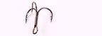 Barbed Treble Hooks, Black/White Coated, Sizes 2–16 Bulk – product photo