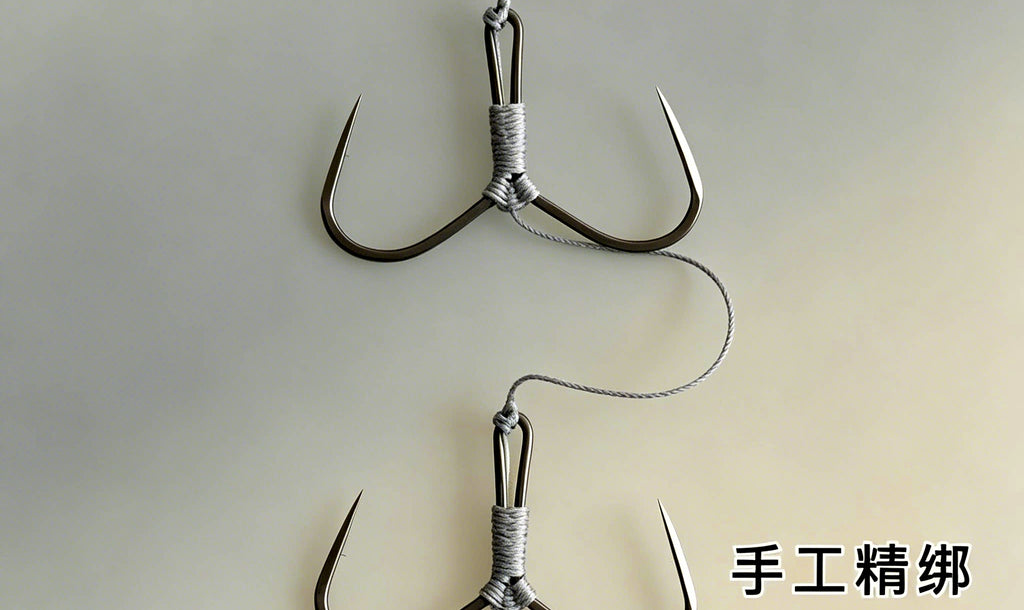 Pre-Tied Barbless Double Hook Rig with Long Lead Weight – product photo