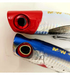 Floating Popper Topwater Lure, 95 & 130 mm (3.7 & 5.1 in) – product photo