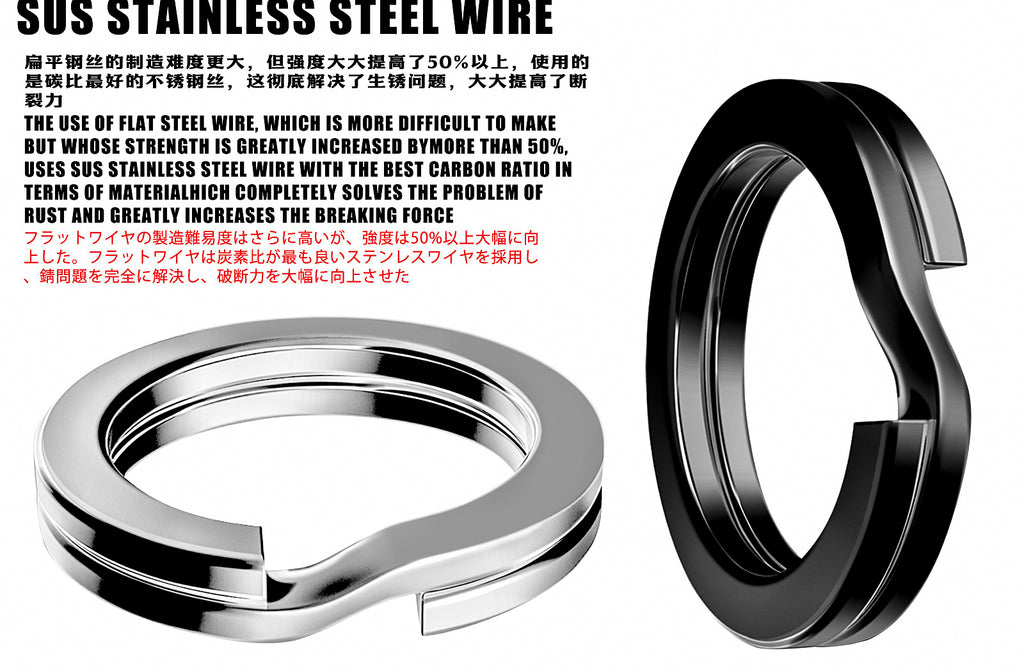 Flattened Double-Loop Split Rings, 100 Pack – product photo