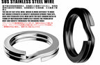 Flattened Double-Loop Split Rings, 100 Pack – product photo