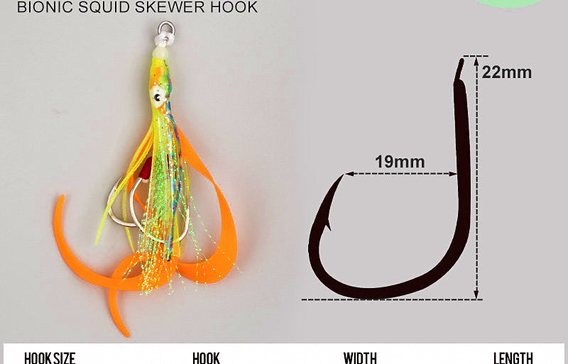 UV Glow Assist Hooks for Slow Pitch Jigs, High Carbon Steel – product photo