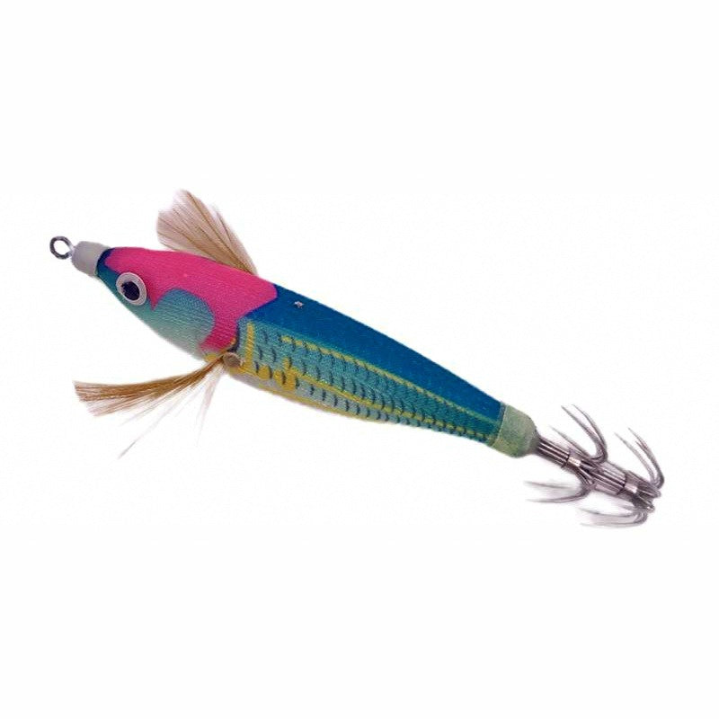 Glow Wooden Shrimp Squid Jig, Realistic Octopus Lure