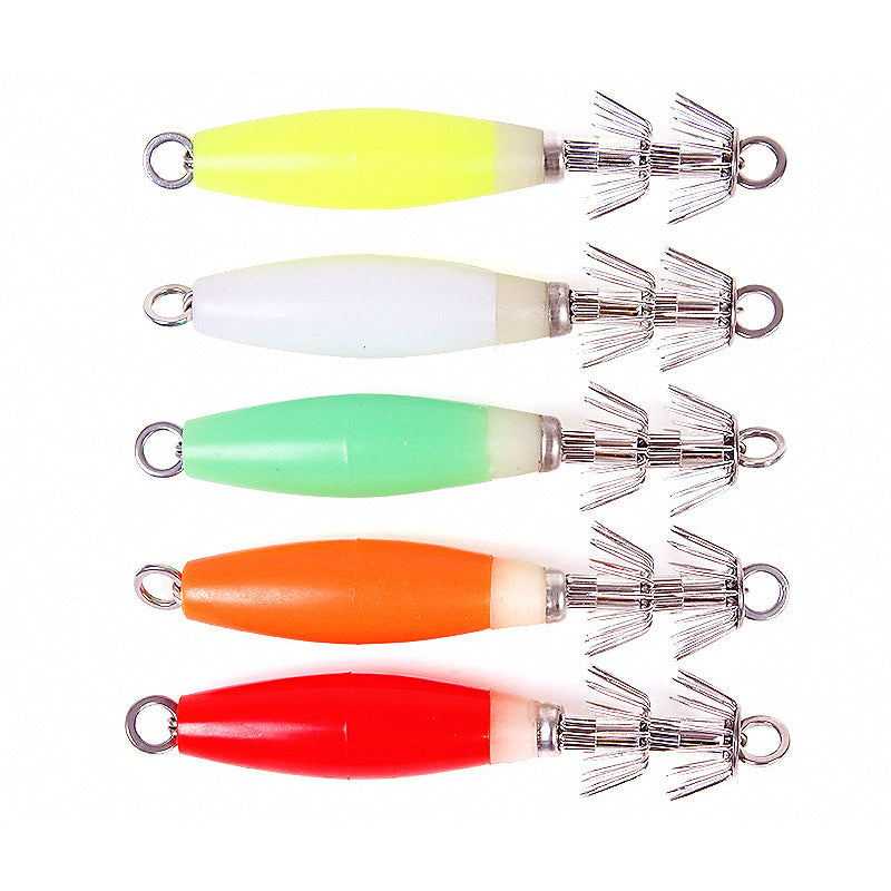 Glow Squid Jig Hook, Barbless, 5 Colors