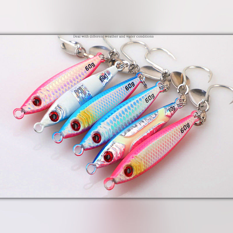 Slow Pitch Jig w/ Spinning Flash & Single Hook, 15–60 g (0.5–2.1 oz)