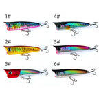 Topwater Walking Popper Lure, 8.5 g & 15 g (0.3 & 0.53 oz)