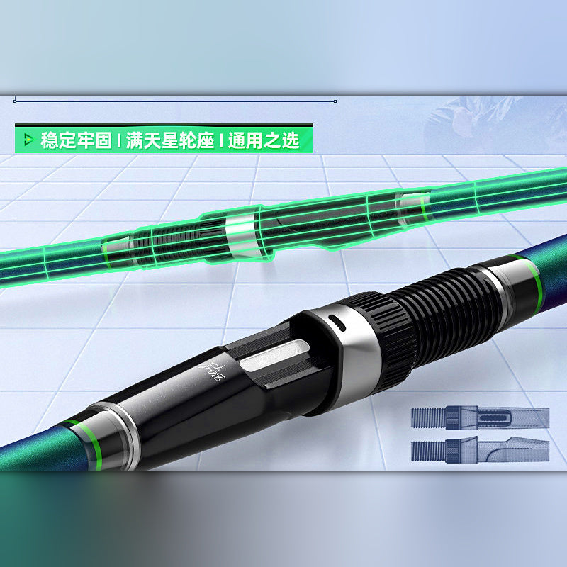 Carbon Long-Cast Sea Fishing Rod, 2.1–5.4 m (6.9–17.7 ft)