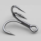 Barbed Treble Hooks, Sizes 8 to 5/0, Tin & Anti-Rust