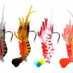 Soft Shrimp Lure with Hook, Saltwater Soft Bait, 1/2/4 Pack