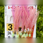 6-Hook Squid Jig Rig for Boat Fishing, Barbed, Sizes 2-4