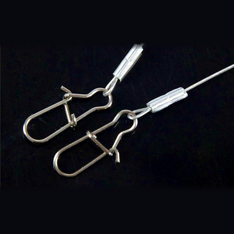 Steel Wire Leader with Snap, 17 cm or 24 cm (6.7 / 9.4 in)