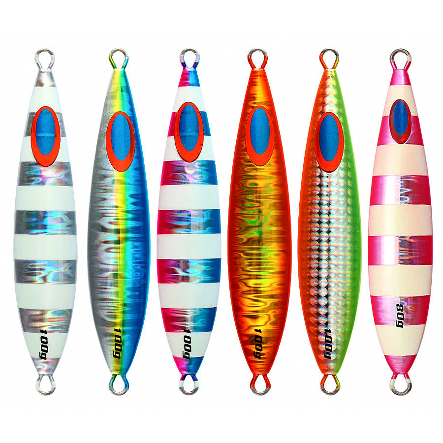 Slow Pitch Jig, Glow Stripe & Laser, 100–150 g (3.5–5.3 oz)