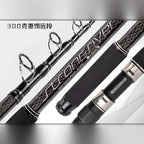 Carbon Surf Casting Rod, 4-Piece, Extra-Hard Action